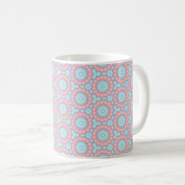 Pastell-Rosetten-Geometrie Kaffeetasse