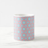Pastell-Rosetten-Geometrie Kaffeetasse (Mittel)