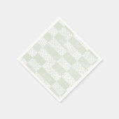 Pastell-Sagegrün-Vintage-Patchwork-Baby-Shower Serviette (Ecke)