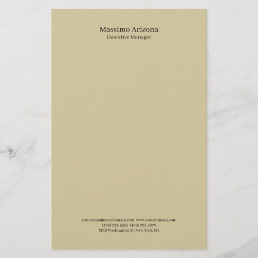 Pastell-Sand-Ebene-Professionell-Modern-Minimalist Briefpapier (Vorderseite)