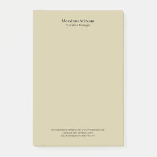 Pastell-Sand-Ebene-Professionell-Modern-Minimalist Post-it Klebezettel