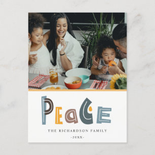 Pastell Scandi Gelb Grau Foto Frieden Weihnachten