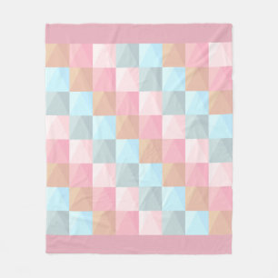 Pastell Schachbretts Fleece Blanket Medium