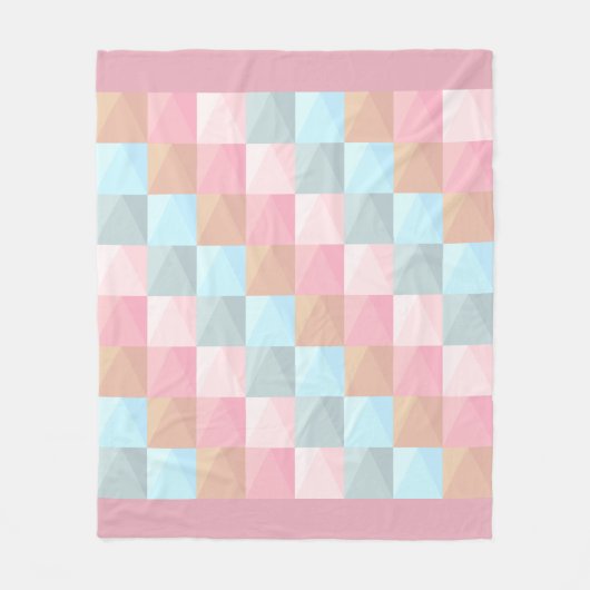 Pastell Schachbretts Fleece Blanket Medium (Vorderseite)