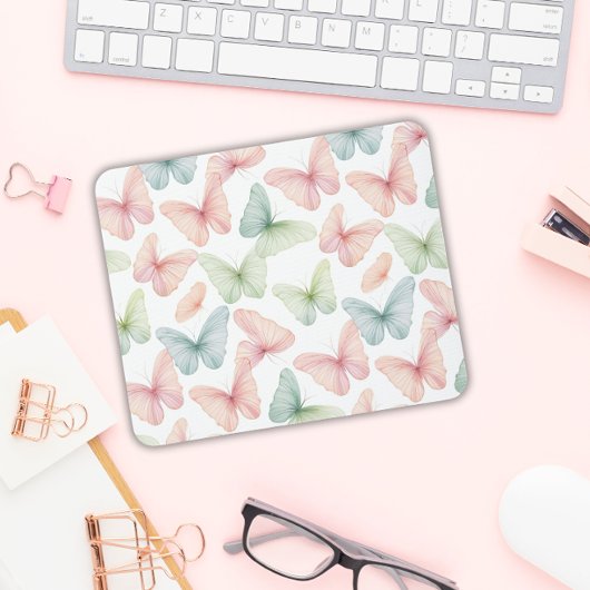 Pastell-Schmetterling Mousepad