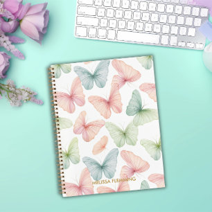 Pastell-Schmetterling-Notizbuch Notizblock