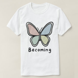 Pastell-Schmetterling Werden T-Shirt
