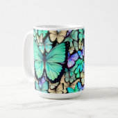 Pastell-Schmetterlinge Kaffeetasse (Vorderseite Links)