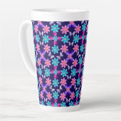 Pastell-Schmetterlings-Blumenmuster Milchtasse (Linke Ecke)