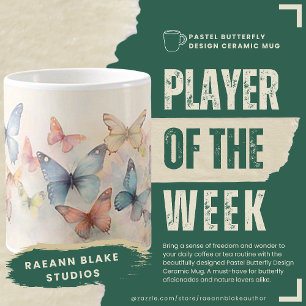 Pastell-Schmetterlings-Design Keramik-Tasse Kaffeetasse