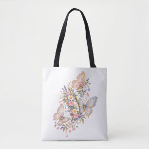 Pastell-Schmetterlings-Geburtstagsgarten  Tasche