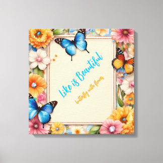 Pastell-Schmetterlingsträume – Whimsikalische Cart Leinwanddruck