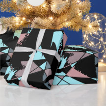 Pastell Schwarz Blau Pink Grau abstrakt