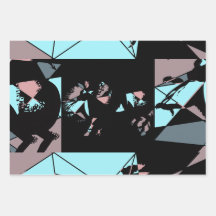 Pastell Schwarz Blau Pink Grau abstrakt