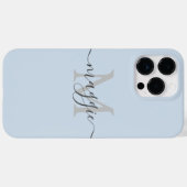 Pastell Script Monogram Thermal Tumbler Case-Mate iPhone Hülle (Rückseite (Horizontal))