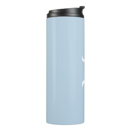 Pastell Script Monogram Thermal Tumbler Thermosbecher (Nach links gedreht)