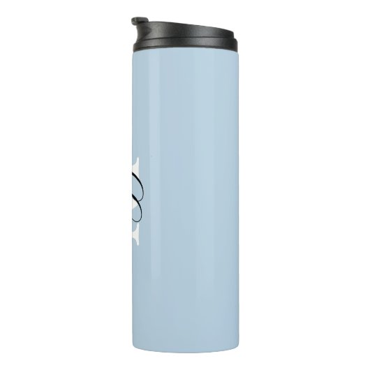Pastell Script Monogram Thermal Tumbler Thermosbecher (Nach rechts gedreht)