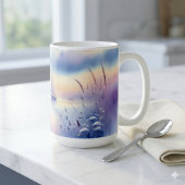 Pastell-Segelboot-Küstentraumlandschaft Kaffeetasse