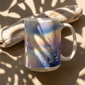 Pastell-Segelboot-Küstentraumlandschaft Kaffeetasse