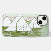Pastell-Segelschiffe-Faux-Fliesen-iPhone-Hülle Case-Mate iPhone Hülle (Rückseite (Horizontal))