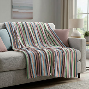 Pastell-Serape-Streifen Fleecedecke