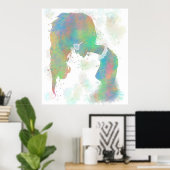 Pastell Silhouette Poster (Heimbüro)