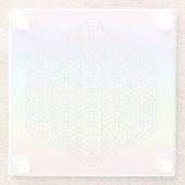 Pastell Silver Mandala Energy  Glasuntersetzer (Rückseite)