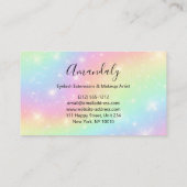 Pastell Sky mit Rainbow-Visitenkarte Visitenkarte (Rückseite)