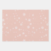Pastell Snowflake Schnee Winter Weihnachtsfeiertag Geschenkpapier Set (Vorderseite 3)