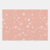 Pastell Snowflake Schnee Winter Weihnachtsfeiertag Geschenkpapier Set (Vorderseite 2)