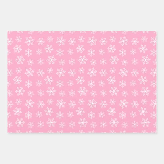 Pastell Snowflake Wrapping Paper Set Geschenkpapier Set (Vorderseite 2)