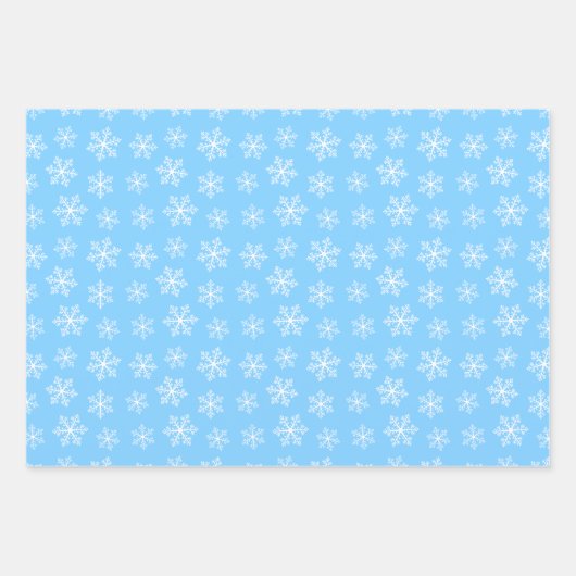 Pastell Snowflake Wrapping Paper Set Geschenkpapier Set (Vorderseite)