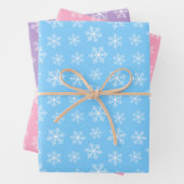 Pastell Snowflake Wrapping Paper Set Geschenkpapier Set (Beispiel)
