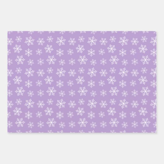 Pastell Snowflake Wrapping Paper Set Geschenkpapier Set (Vorderseite 3)