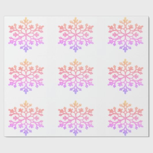 Pastell Snowflakes Packpapier (Flach)