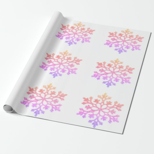 Pastell Snowflakes Packpapier (Ungerollt)