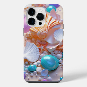 PASTELL-SOMMER-MEERESSCHNECKEN AM STRAND iPhone 14 PRO MAX HÜLLE