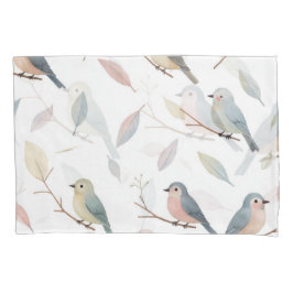 Pastell Songbirds Wasserfarben Pillowcase Kissenbezug