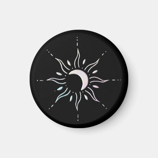 Pastell-Sonne  Magnet (Vorne)