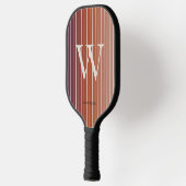 Pastell-Sonnenaufgangs-Monogramm Pickleball Schläger (Links)