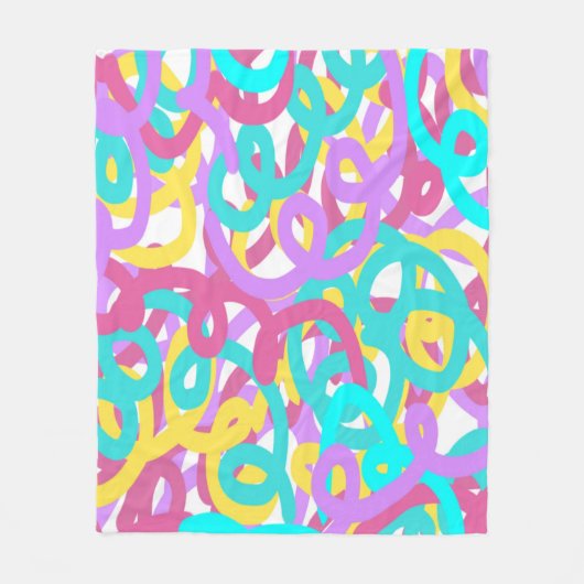 Pastell Spiralen Abstrakt drucken Fleecedecke (Vorderseite)