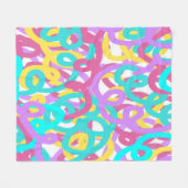 Pastell Spiralen Abstrakt drucken Fleecedecke (Vorderseite (Horizontal))