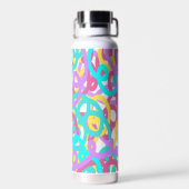 Pastell Spiralen Abstrakt drucken Trinkflasche (Rückseite)