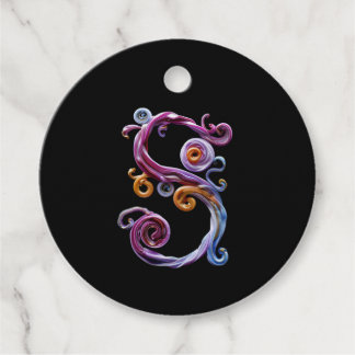 Pastell SpiralLetter S Geschenkanhänger