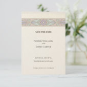 Pastell-Spitze Save-The-Date-Karte Save The Date (Stehend Vorderseite)
