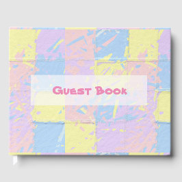 Pastell Spring Colors Paint Spritzer Gästebuch