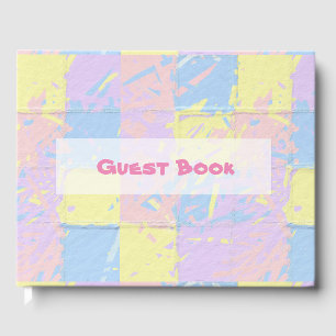 Pastell Spring Colors Paint Spritzer Gästebuch