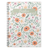 Pastell Spring Floral Muster Notizblock (Vorderseite)