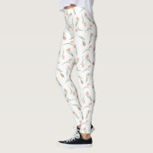 Pastell Spring Tulip Muster Pink & Green Leggings (Links)