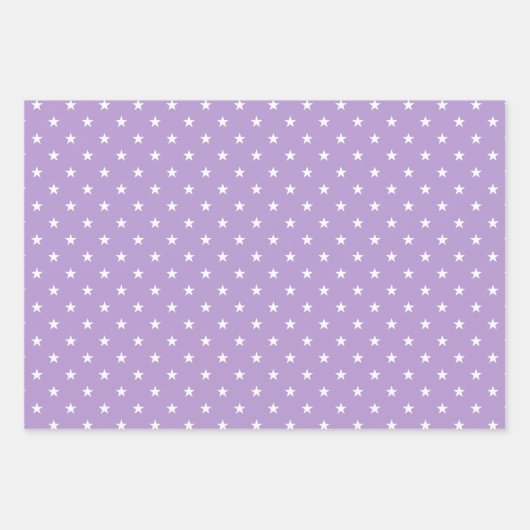 Pastell Stars Wrapping Paper Set Geschenkpapier Set (Vorderseite)
